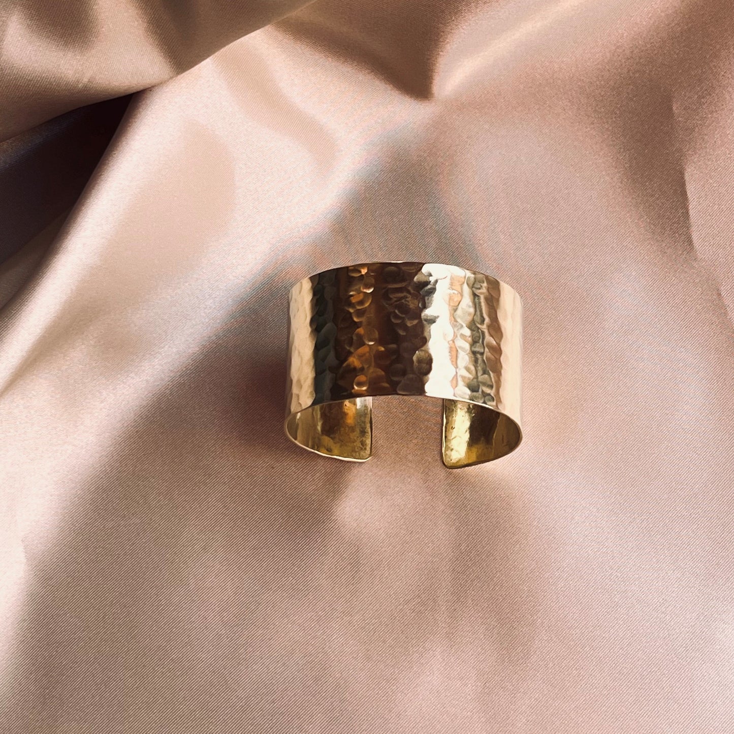 Bracciale 3 cm OTTONE MARTELLATO SENZA INCISIONE