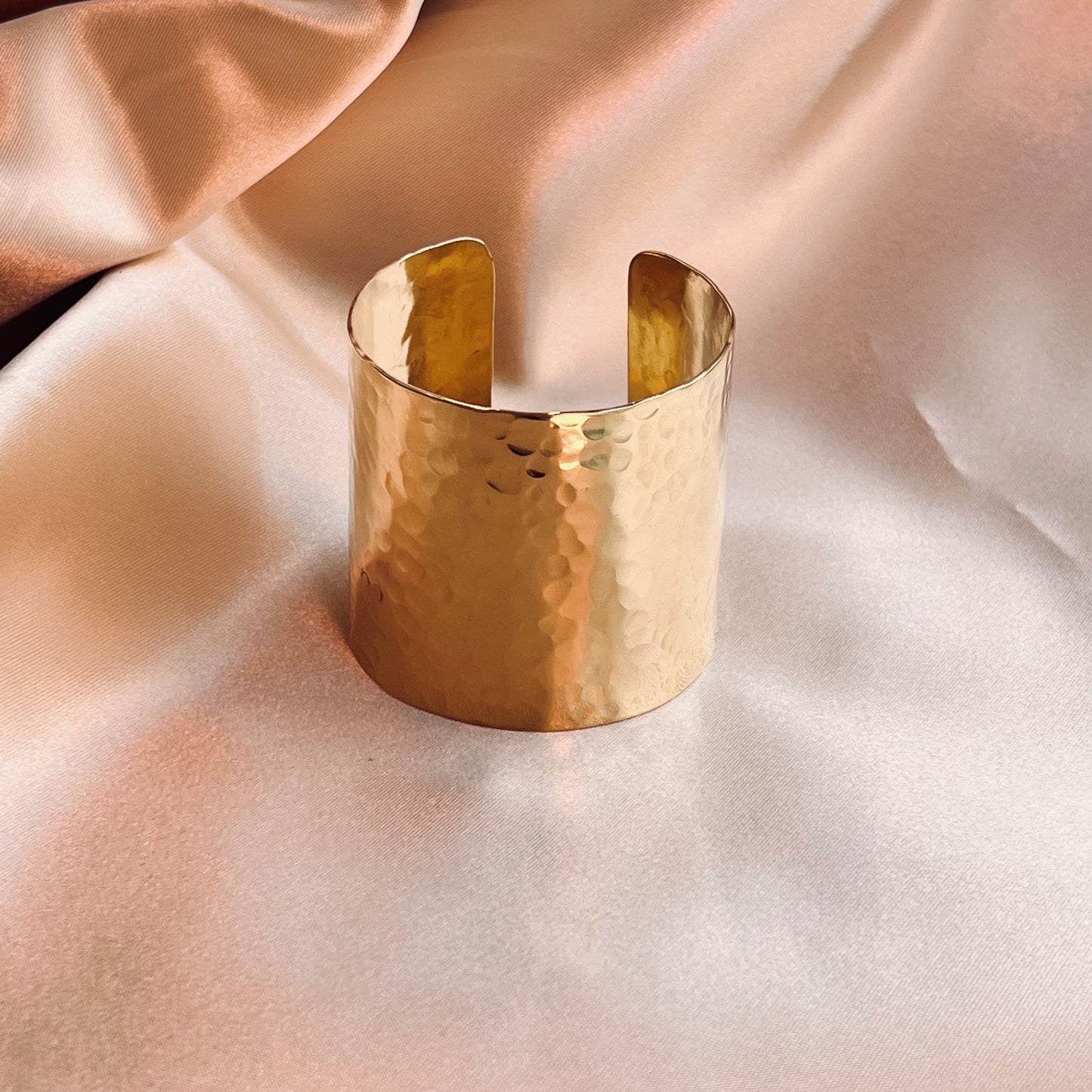 Bracciale 5 CM OTTONE MARTELLATO