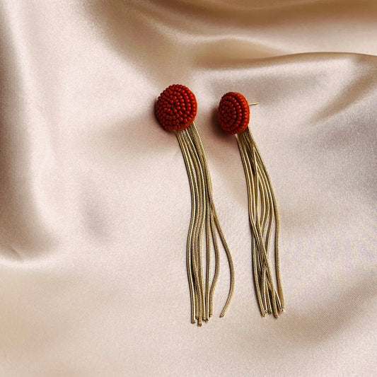 Orecchini Alghero Pendenti Arancioni