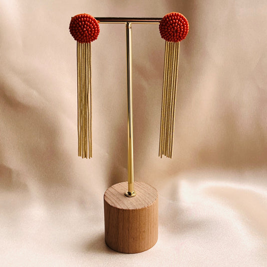 Orecchini Alghero Pendenti Arancioni