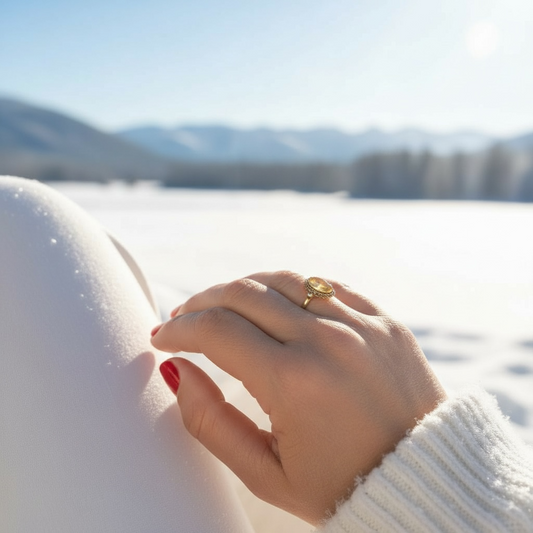 Anello Memorie Preziose Quarzo Citrino