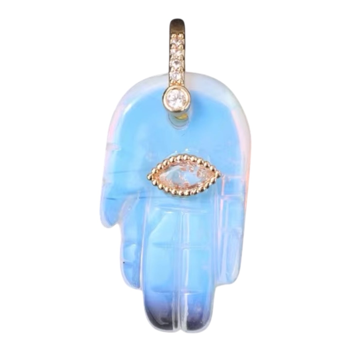 Collana “LÙMINA” – Mano di Fatima in Pietra Naturale